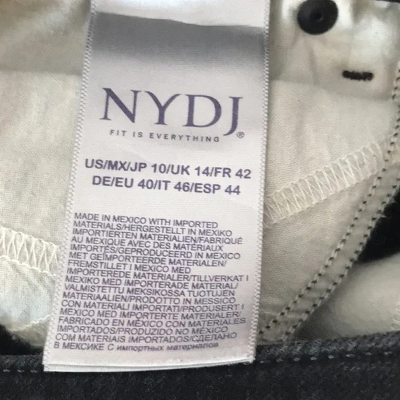 NYDJ AMI Black Jeans Size 10 - Picture 4 of 9